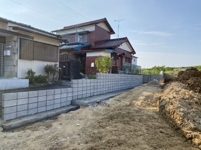 ブロック積み　常滑市