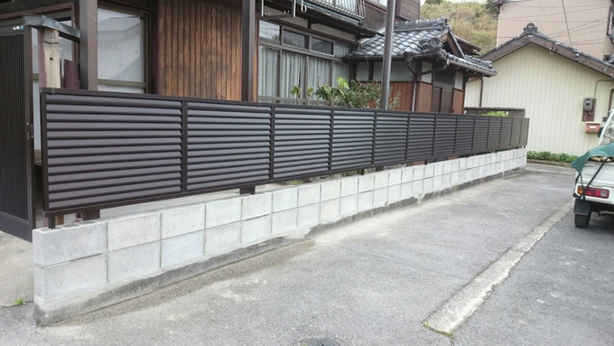 ブロック塀解体、ブロック積み、目隠しフェンス、補強工事